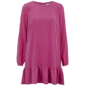 Essentiel Antwerp hot pink silk ruffle dress size 36